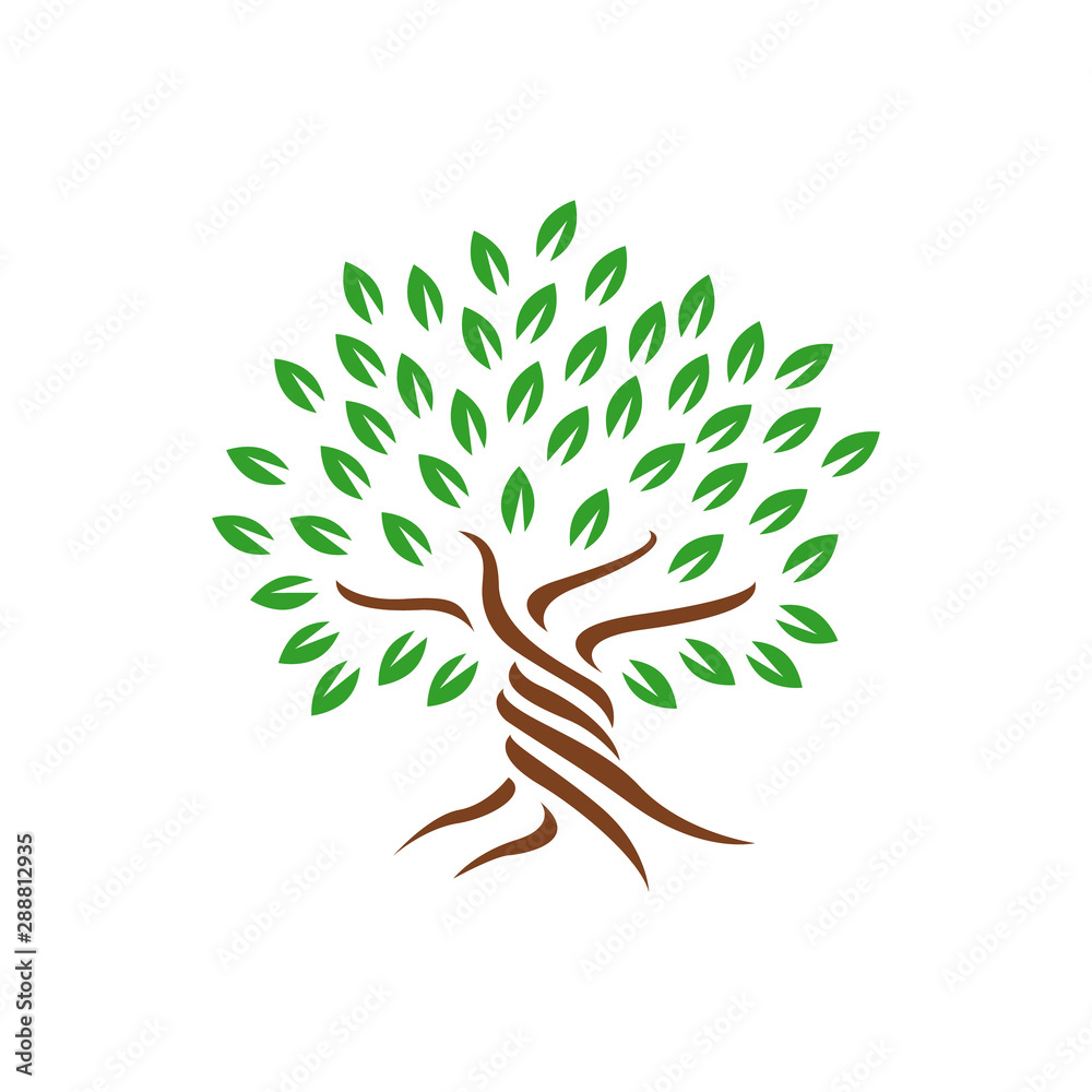 Simple silhouette of tree logo vector graphics illustrations Simple silhouette of tree logo vector graphics illustrations