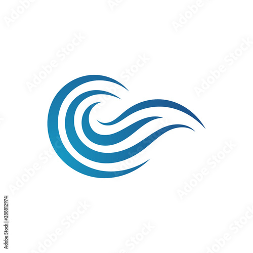 Ocean Water Waves logo Design Vector Template illustrations
