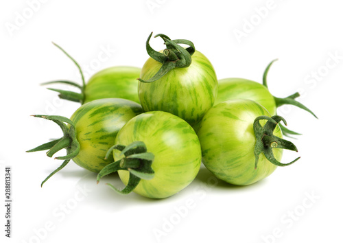 Fototapeta Naklejka Na Ścianę i Meble -  Green tomatoes on white background