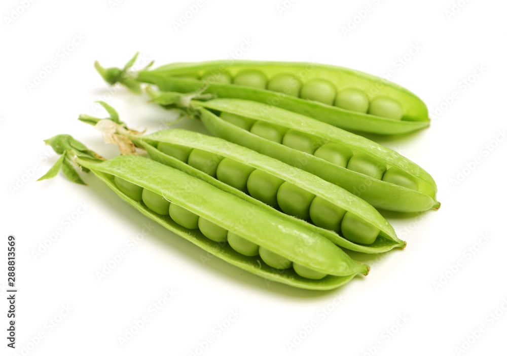 Fresh peas isolated on white background Fresh peas isolated on white background