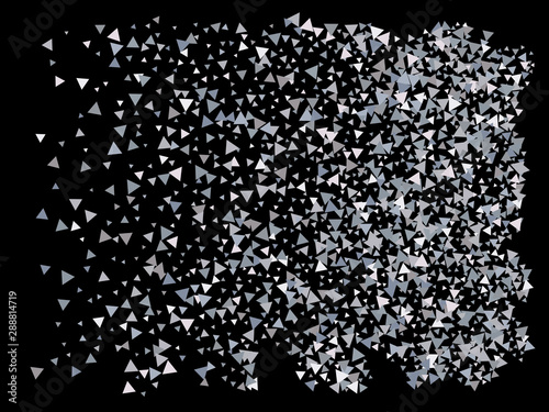 Chaotic triangles on black background.