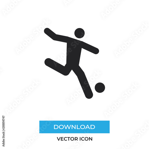 Football player vector icon, simple sign for web site and mobile app.
