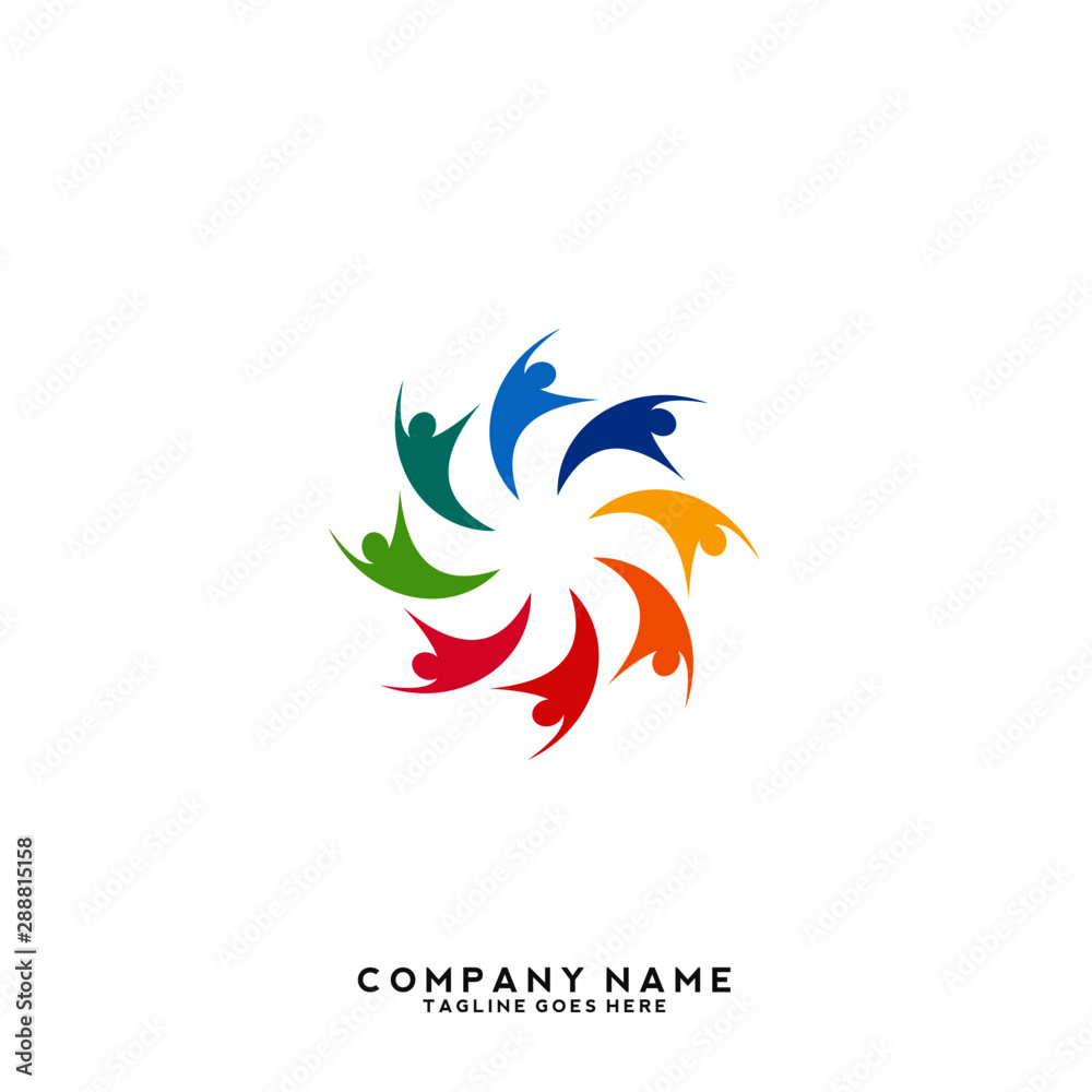 Creative people logo design template Creative people logo design template