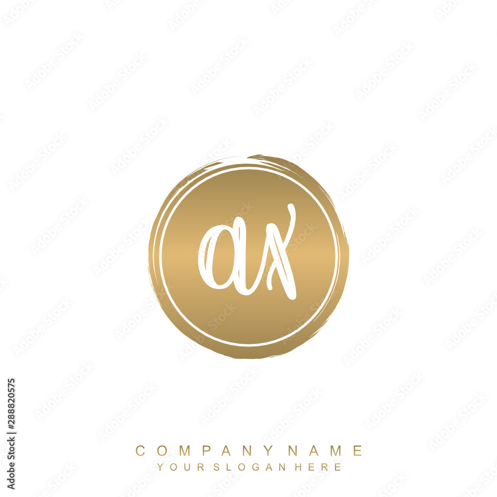 letter AX handwritting logo, handwritten font for business