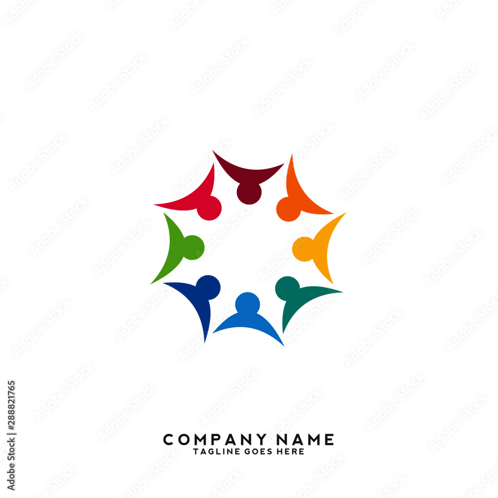 Creative people logo design template Creative people logo design template