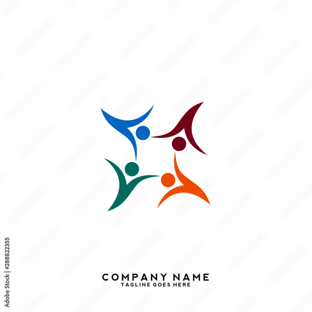 Creative people logo design template Creative people logo design template
