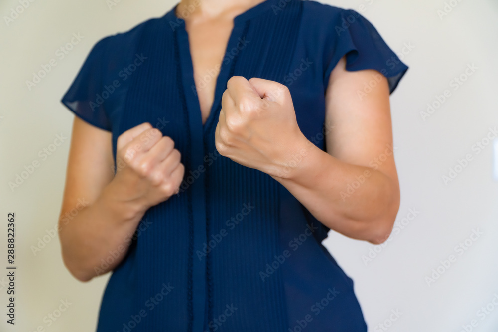Abstract business woman in blue ready for a fight. Abstract business woman in blue ready for a fight.