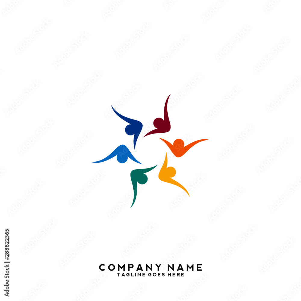 Creative people logo design template Creative people logo design template