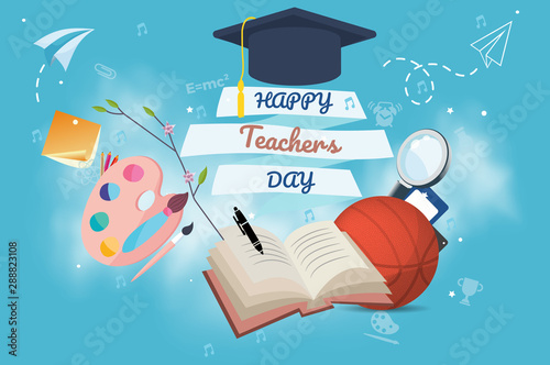 Happy world teacher's day background 2