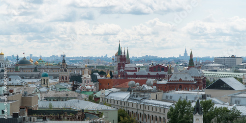 panorama of Moscow overlooking the Kremlin and the Church