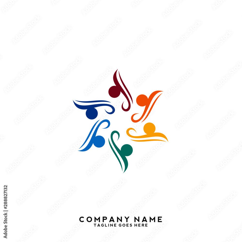 Creative people logo design template Creative people logo design template