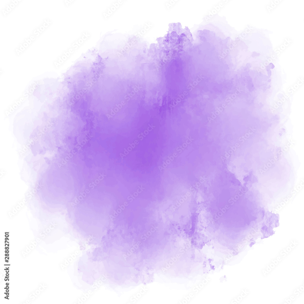 purple watercolor splash on white background
