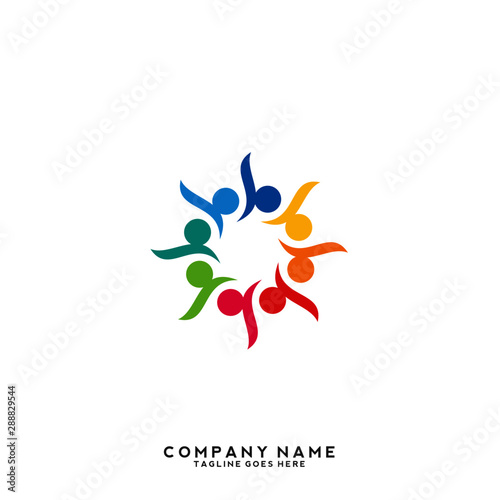 Fototapeta Naklejka Na Ścianę i Meble -  Creative people logo design template