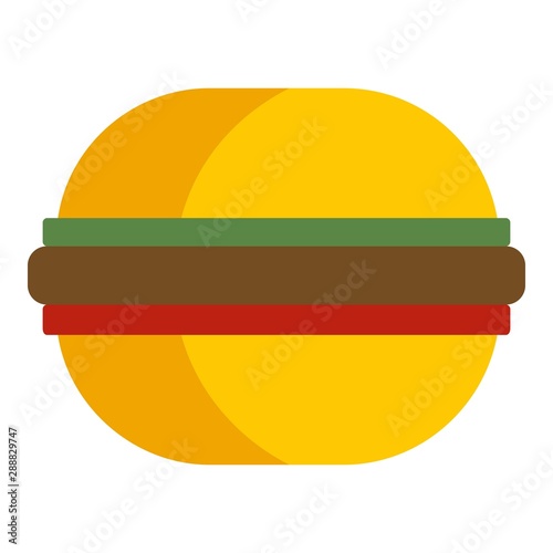 Burger icon. Flat illustration of burger vector icon for web design