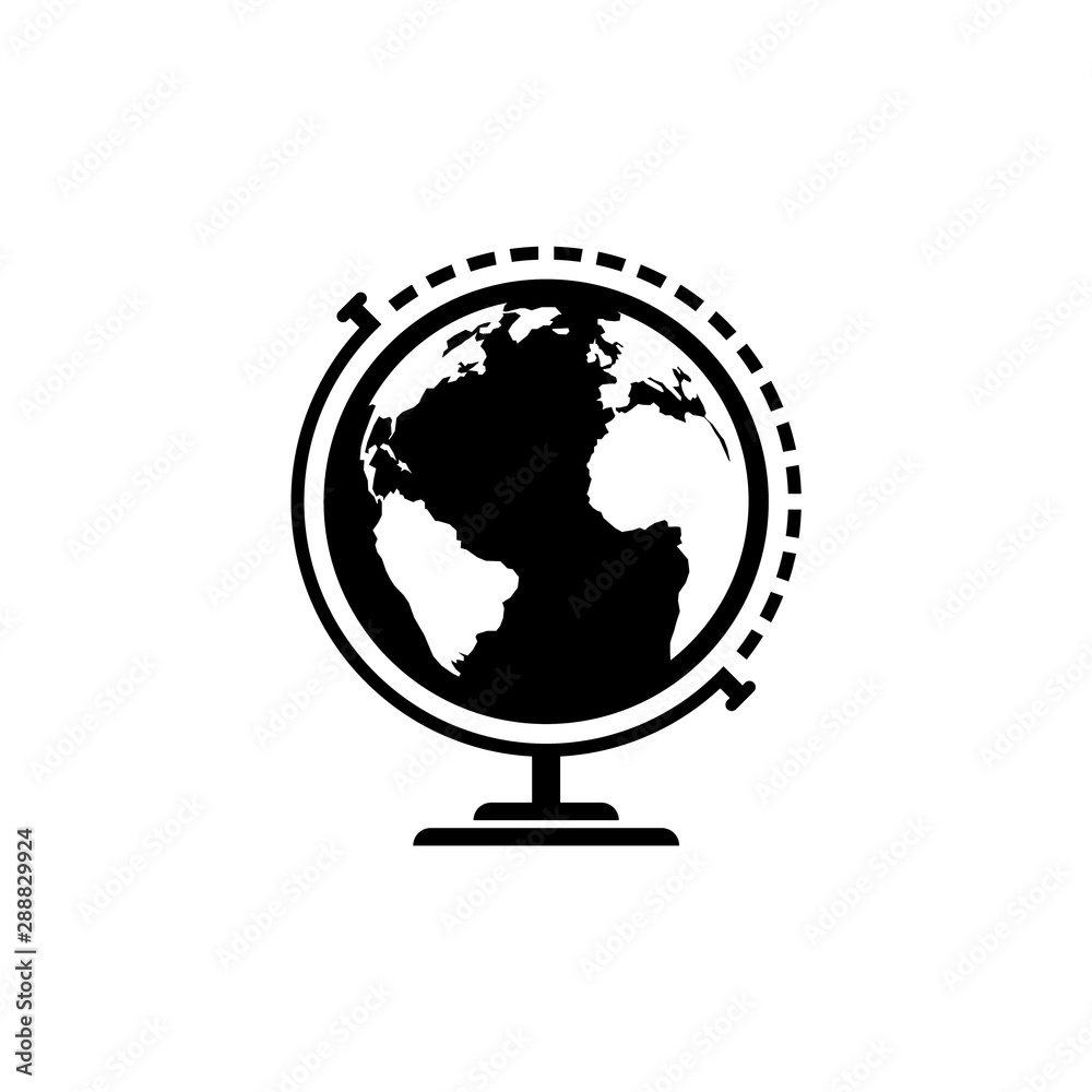 Earth planet globe icon on a white background. Earth planet globe icon on a white background.