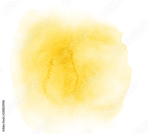 Yellow teal watercolor splotch