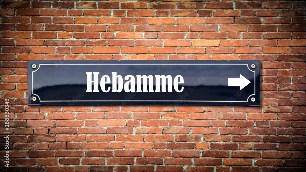 Schild 404 - Hebamme