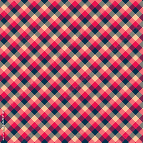 Gingham seamless red and black pattern. Texture for plaid, tablecloths, clothes, shirts,dresses,paper,bedding,blankets,quilts and other textile products. Vector Illustration EPS 10