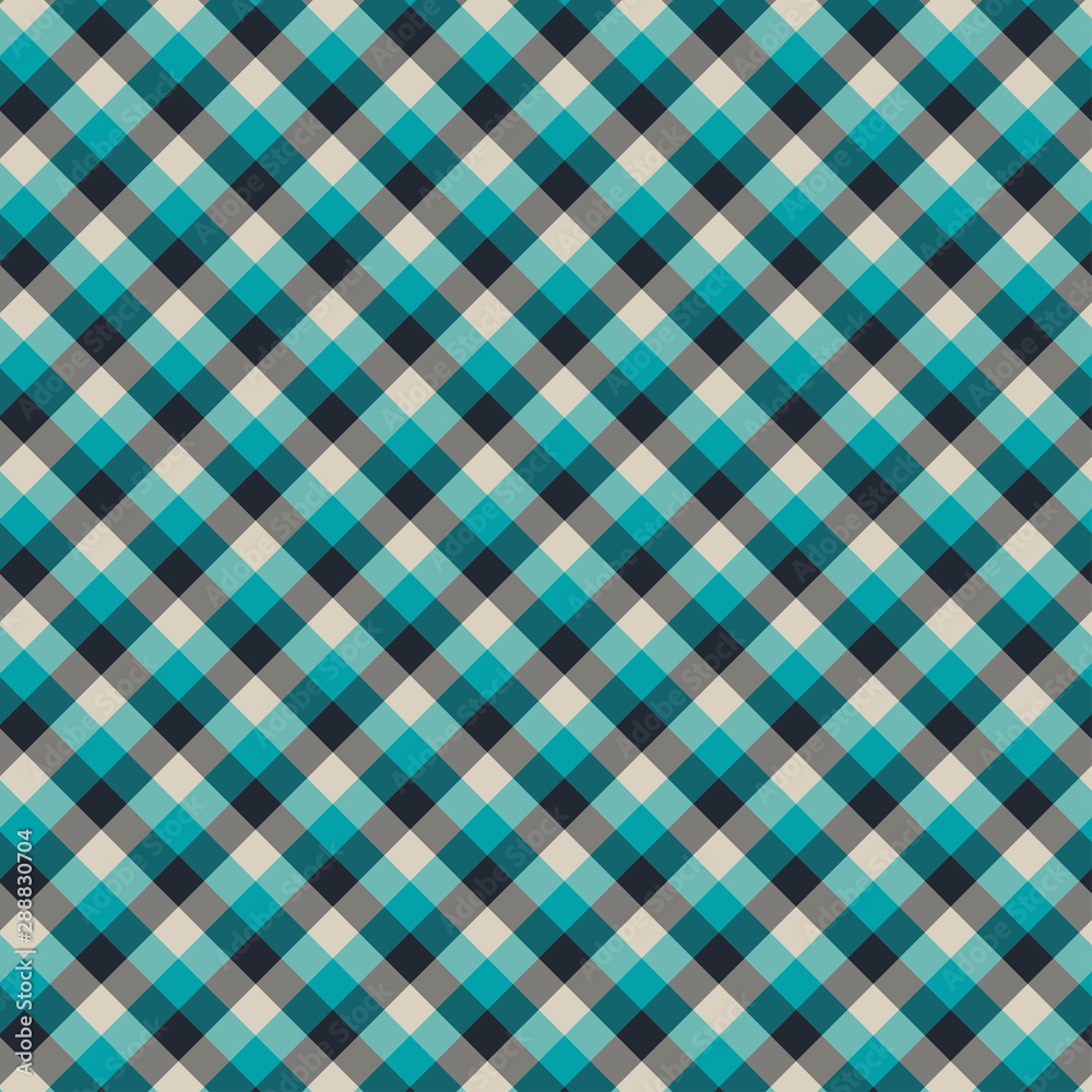 Gingham seamless cyan and black pattern. Texture for plaid, tablecloths, clothes, shirts,dresses,paper,bedding,blankets,quilts and other textile products. Vector Illustration EPS 10 Gingham seamless cyan and black pattern. Texture for plaid, tablecloths, clothes, shirts,dresses,paper,bedding,blankets,quilts and other textile products. Vector Illustration EPS 10