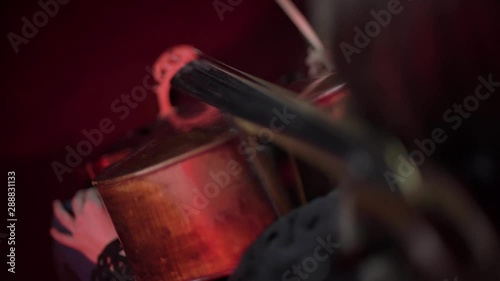 Shot of the cello from above photo