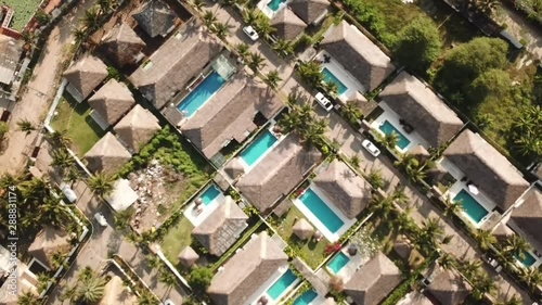 villa and aerial view in Kaho Lak, Phuket, Thailand photo