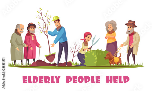 Elderly People Help Banner