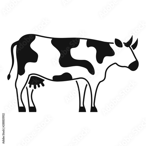 Diary cow icon. Simple illustration of diary cow vector icon for web design isolated on white background