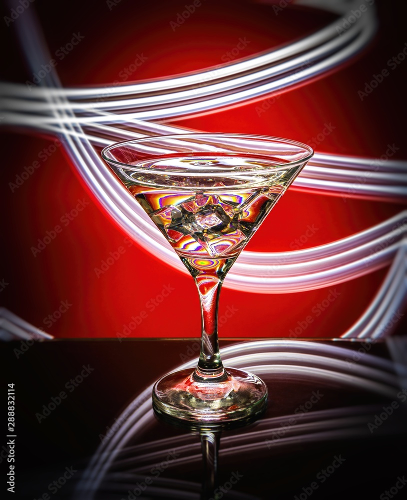 Stripes Martini Glasses