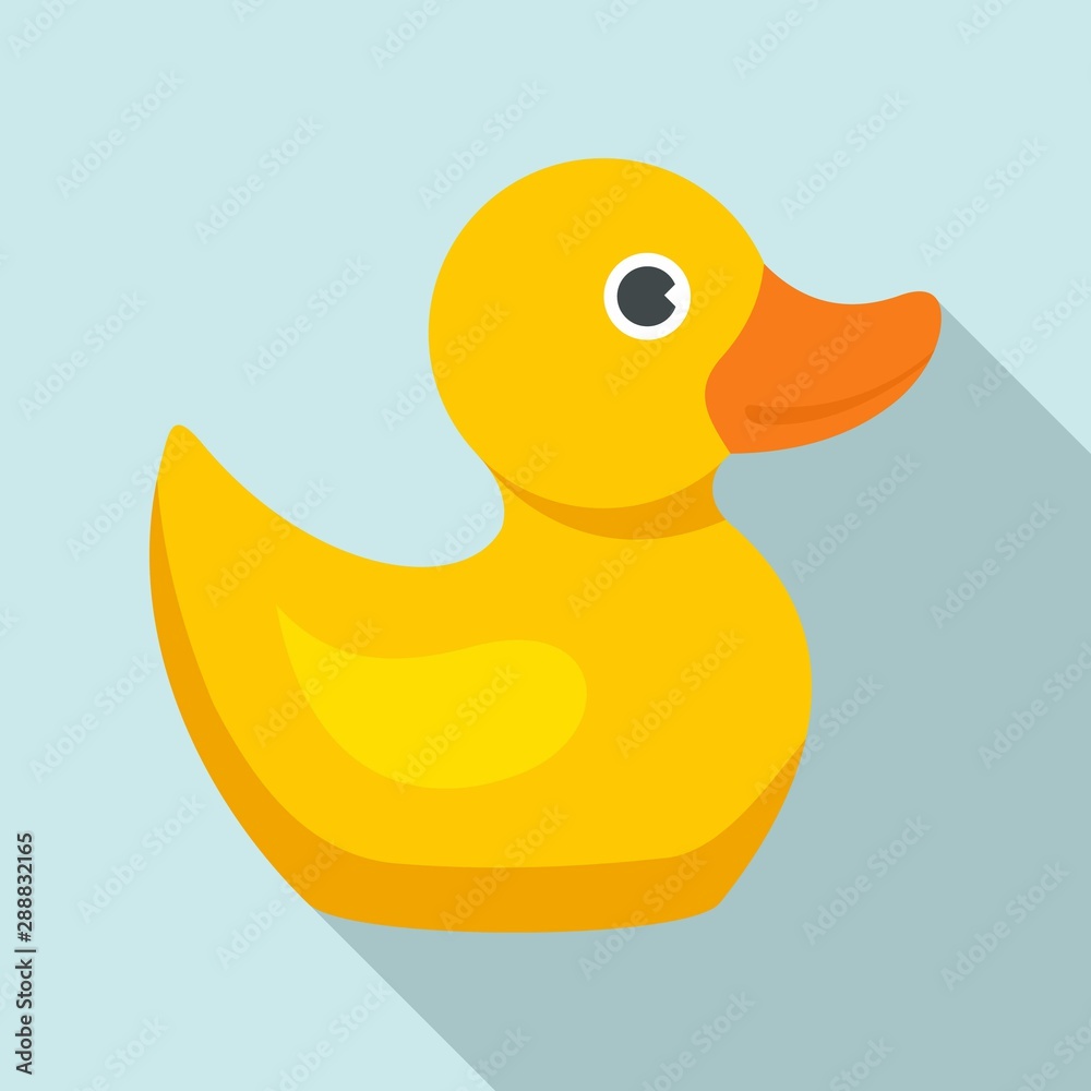 Yellow duck icon. Flat illustration of yellow duck vector icon for web design Yellow duck icon. Flat illustration of yellow duck vector icon for web design