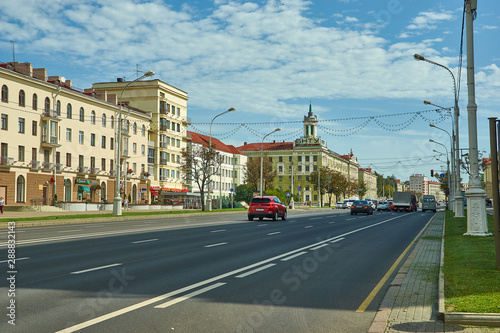 Minsk, Belarus.Independence Avenue,