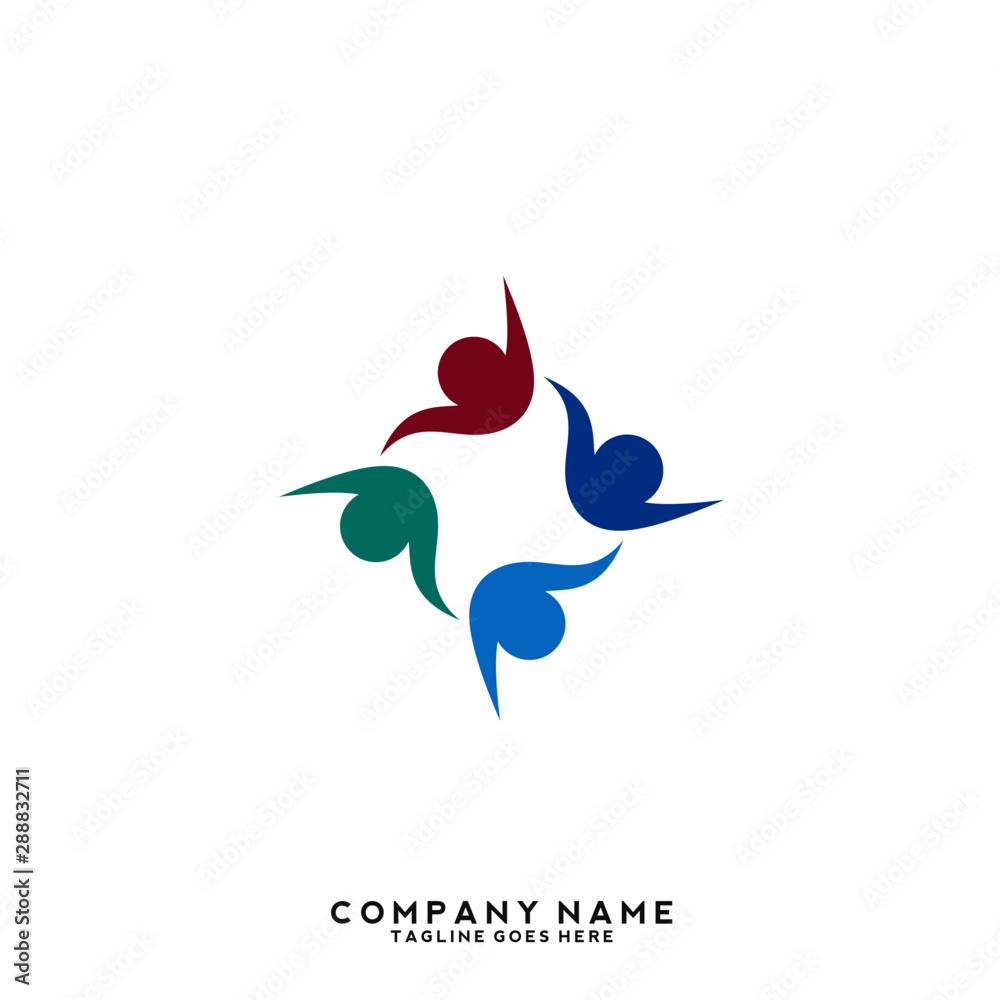 Creative people logo design template Creative people logo design template