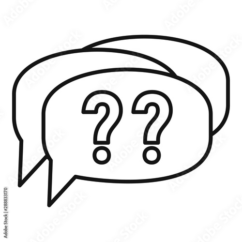 Confuse alzheimer question icon. Outline confuse alzheimer question vector icon for web design isolated on white background