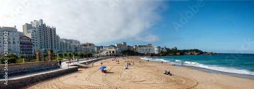 Biarritz Grande Plage (beach) in summer, France