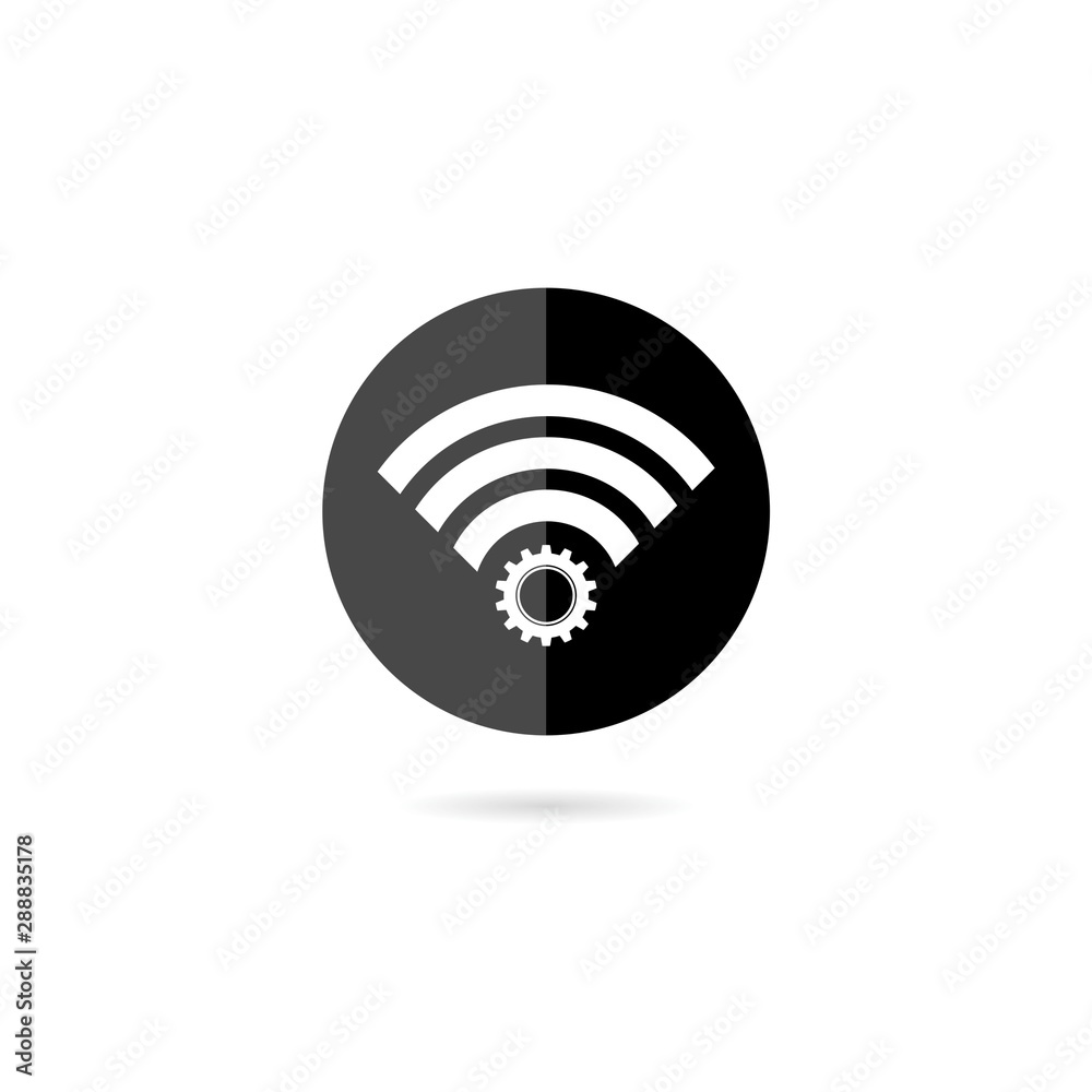 Wifi signal icon isolated on white background. Wifi signal icon in trendy design style Wifi signal icon isolated on white background. Wifi signal icon in trendy design style