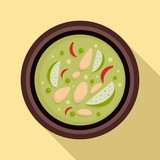 Thai food icon. Flat illustration of thai food vector icon for web design