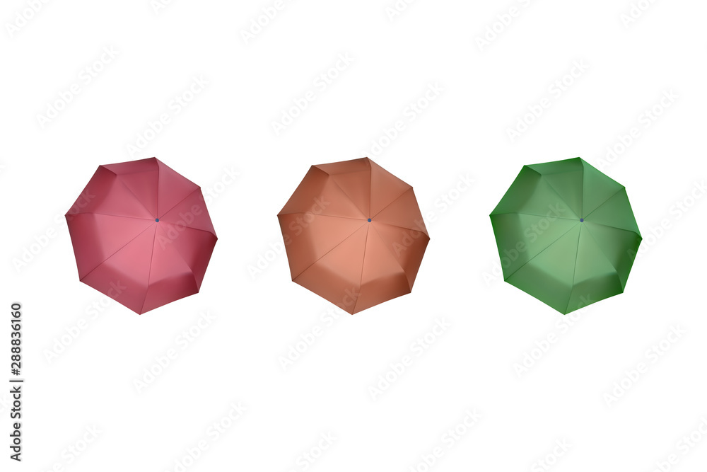 Fototapeta Set of multicolor umbrellas.