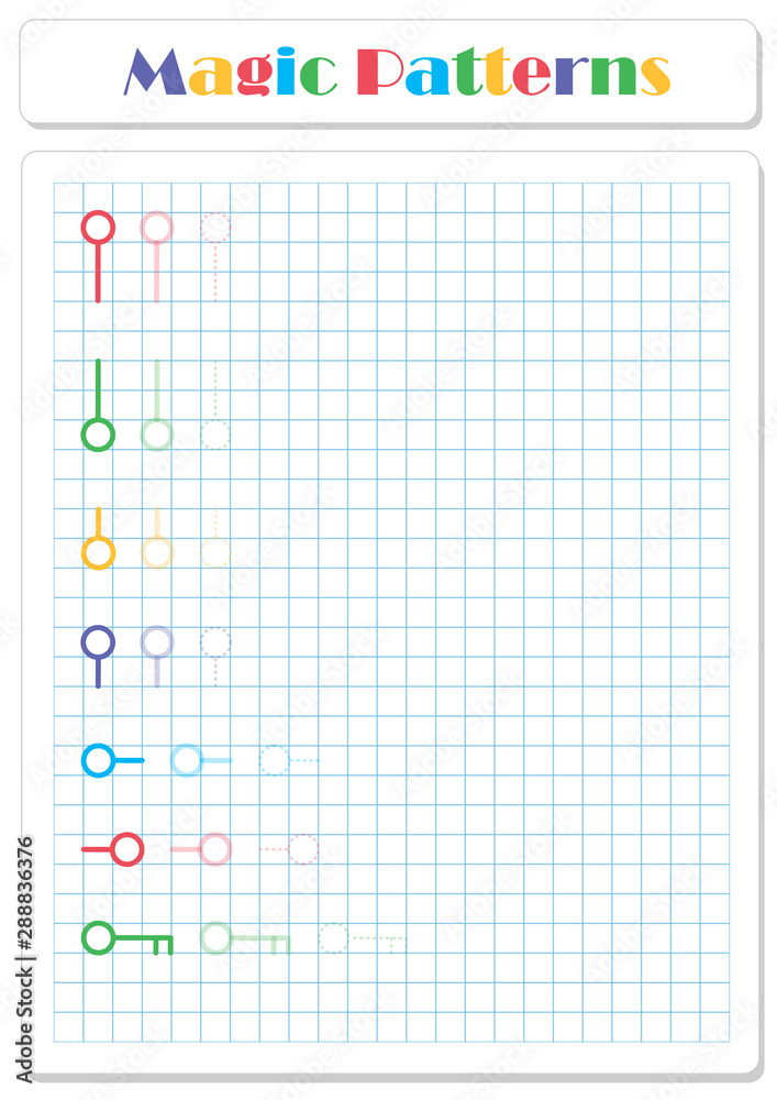 Continue the pattern with crayons or felt-tip pens Continue the pattern with crayons or felt-tip pens