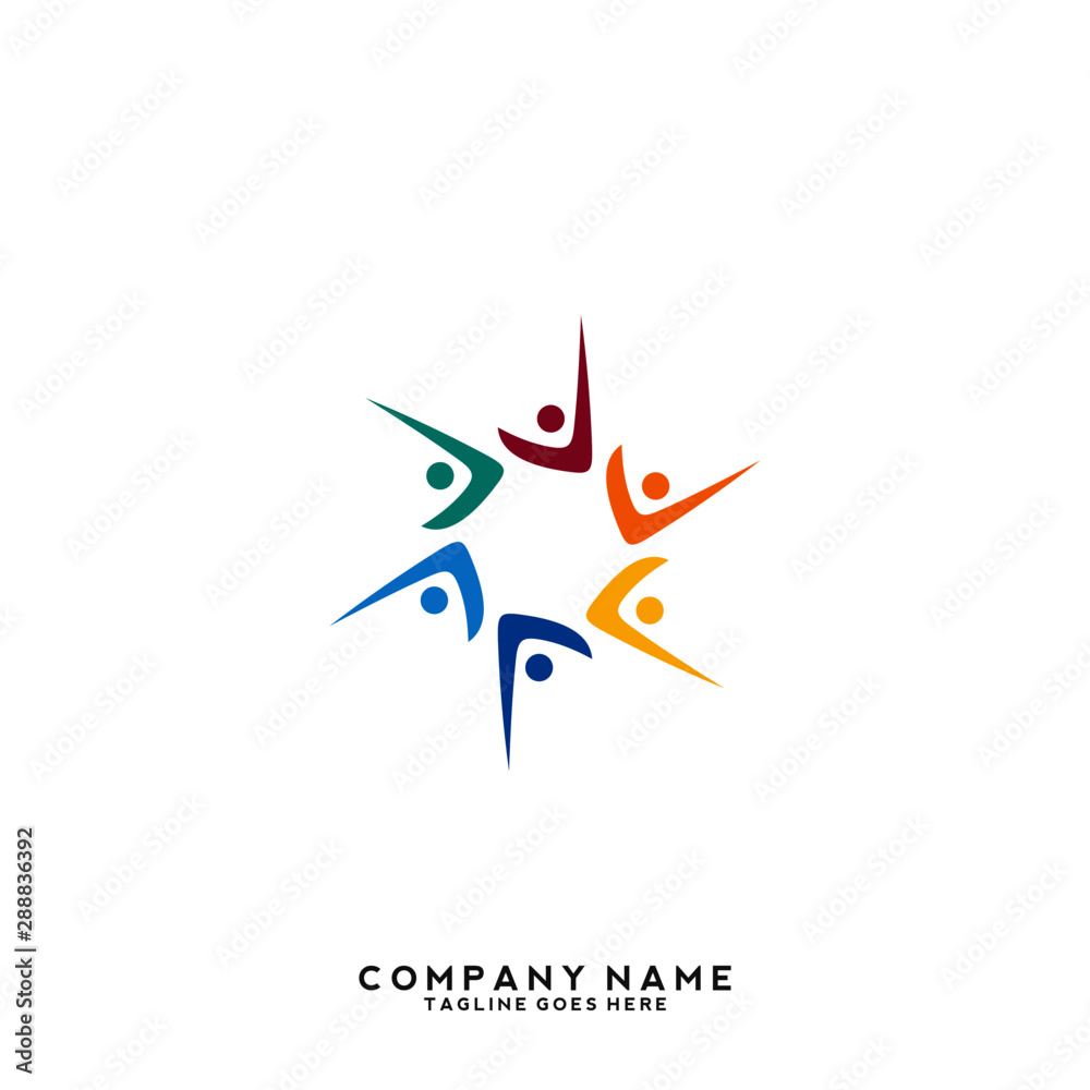 Creative people logo design template Creative people logo design template