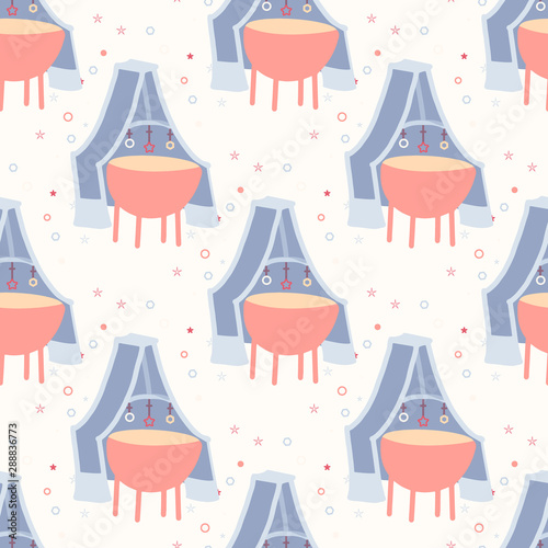 Baby cot cute seamless pattern.