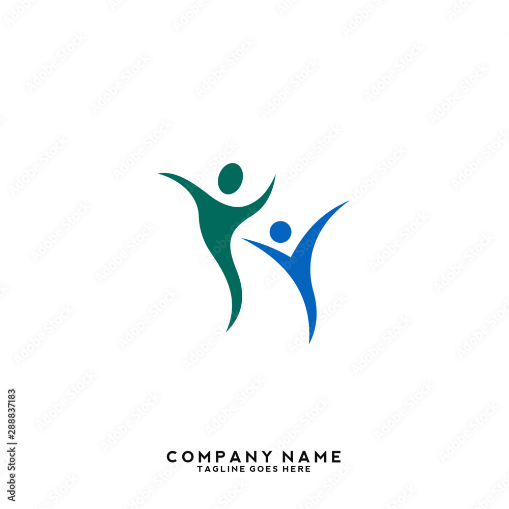 Fototapeta premium Creative people logo design template