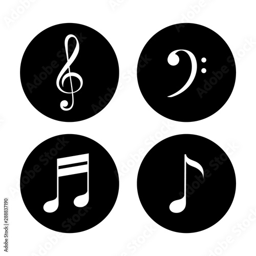 Simple black and white musi...