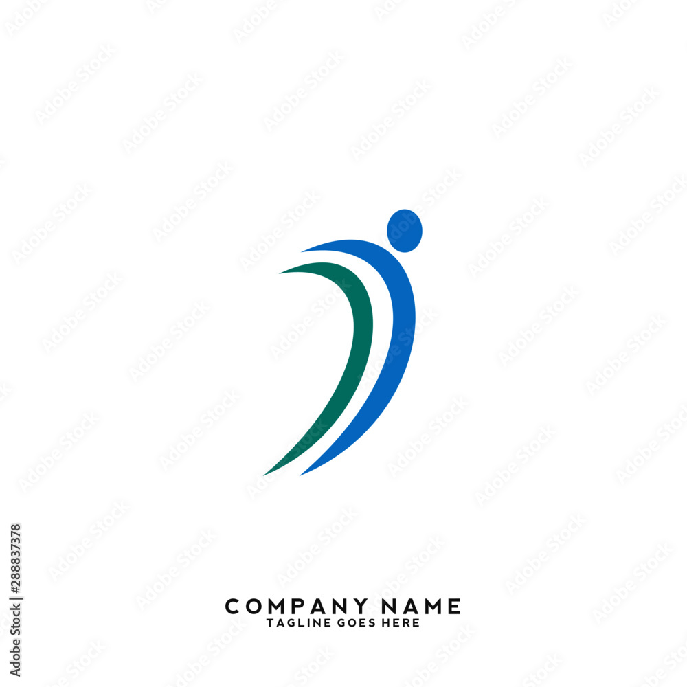 Creative people logo design template Creative people logo design template