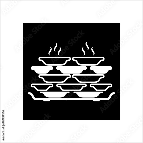 Stack Of Food Plates Icon