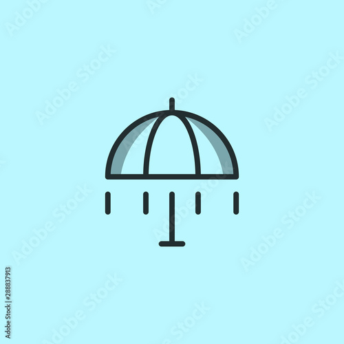 Umbrella Creative Line Objective Modern Icon Logo Design Template Element Vector