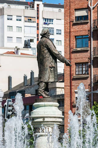 statue of the poet Jose Zorrilla in Valladolid photo