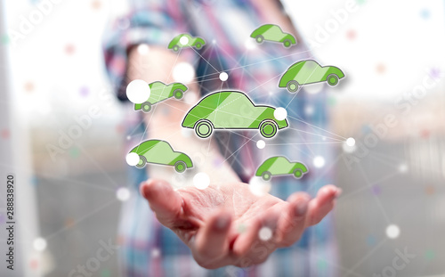 Concept of connected car photo