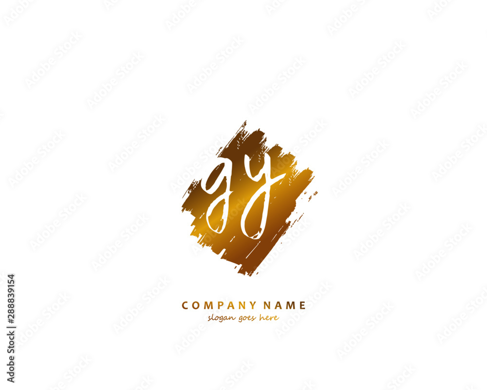 GY Initial letter logo template vector