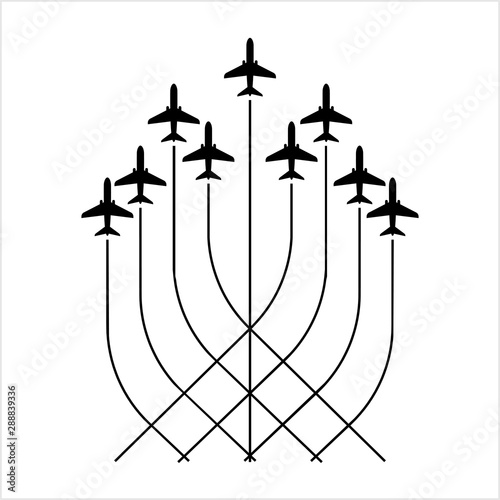 Airplane Flying Formation, Air Show Display, The Disciplined Flight