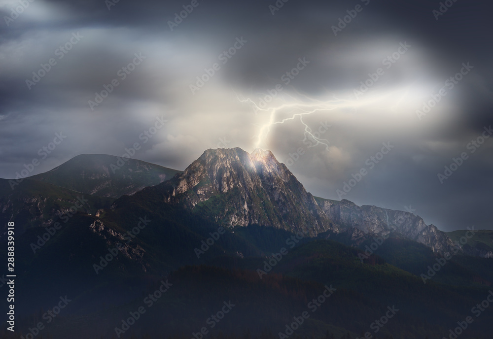 Large thunderstorm in Tatra Mountains