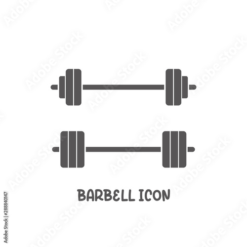Barbell icon simple flat style vector illustration.
